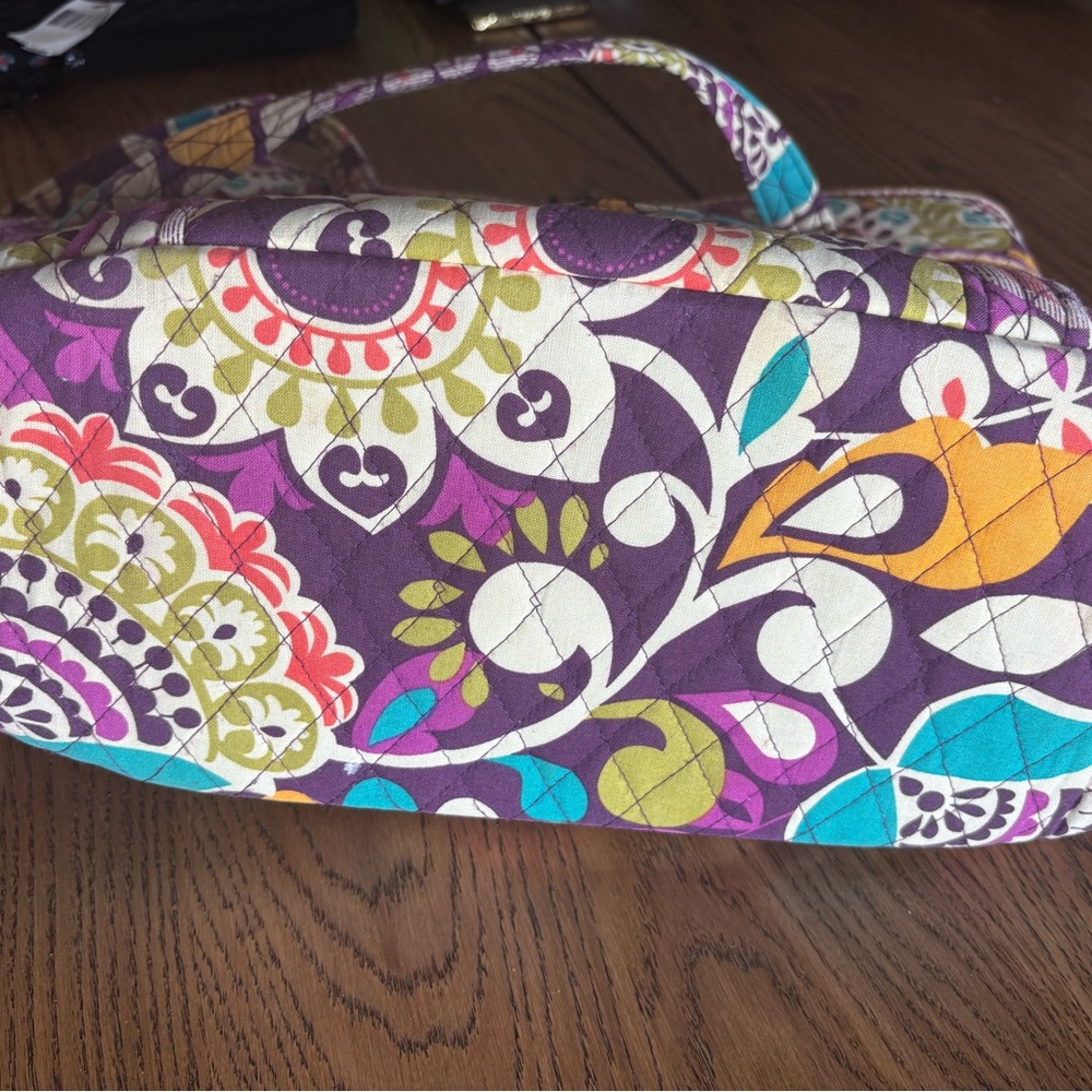 Vera Bradley Purple Paisley Floral Tote Bag - Picture 6 of 6